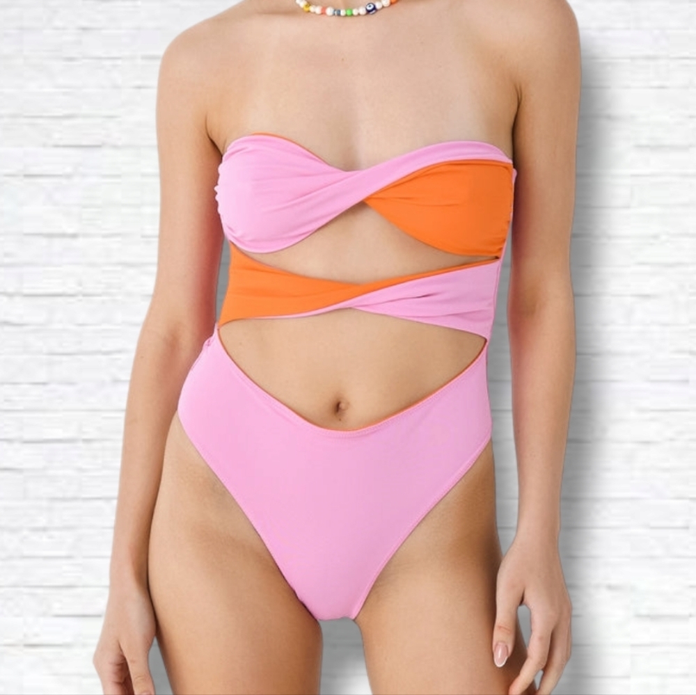 SOLID & STRIPED The Reversible Marlie One-Piece Swimsuit Size M BNWT